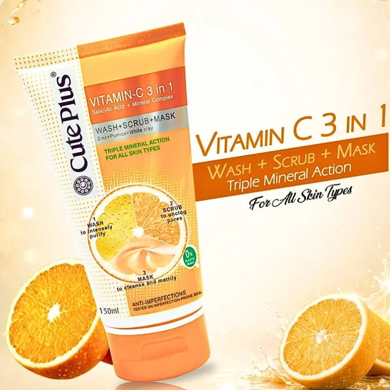 Vitamin C 3 in 1 Wash+Scrub+Mask 150ml